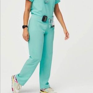 Figs Fresh Aqua Livingston pants/ Sz Small